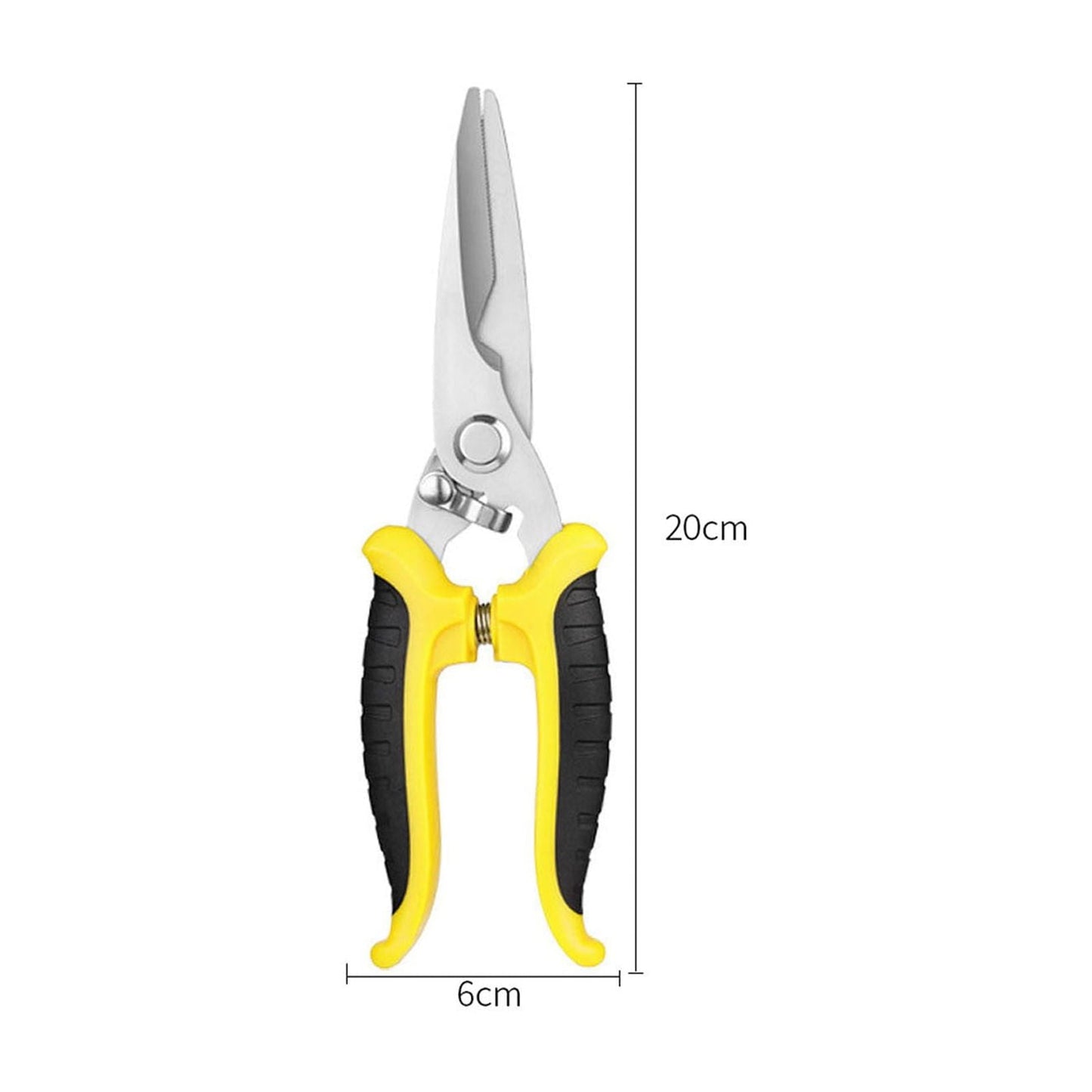 Heavy Duty Scissors Industrial Utility Scissors Multipurpose Metal Shear Box Carpet Cutter with Finely Serrated High Carbon Stainless Steel Blades,Easy Cutting Wire Soft Line