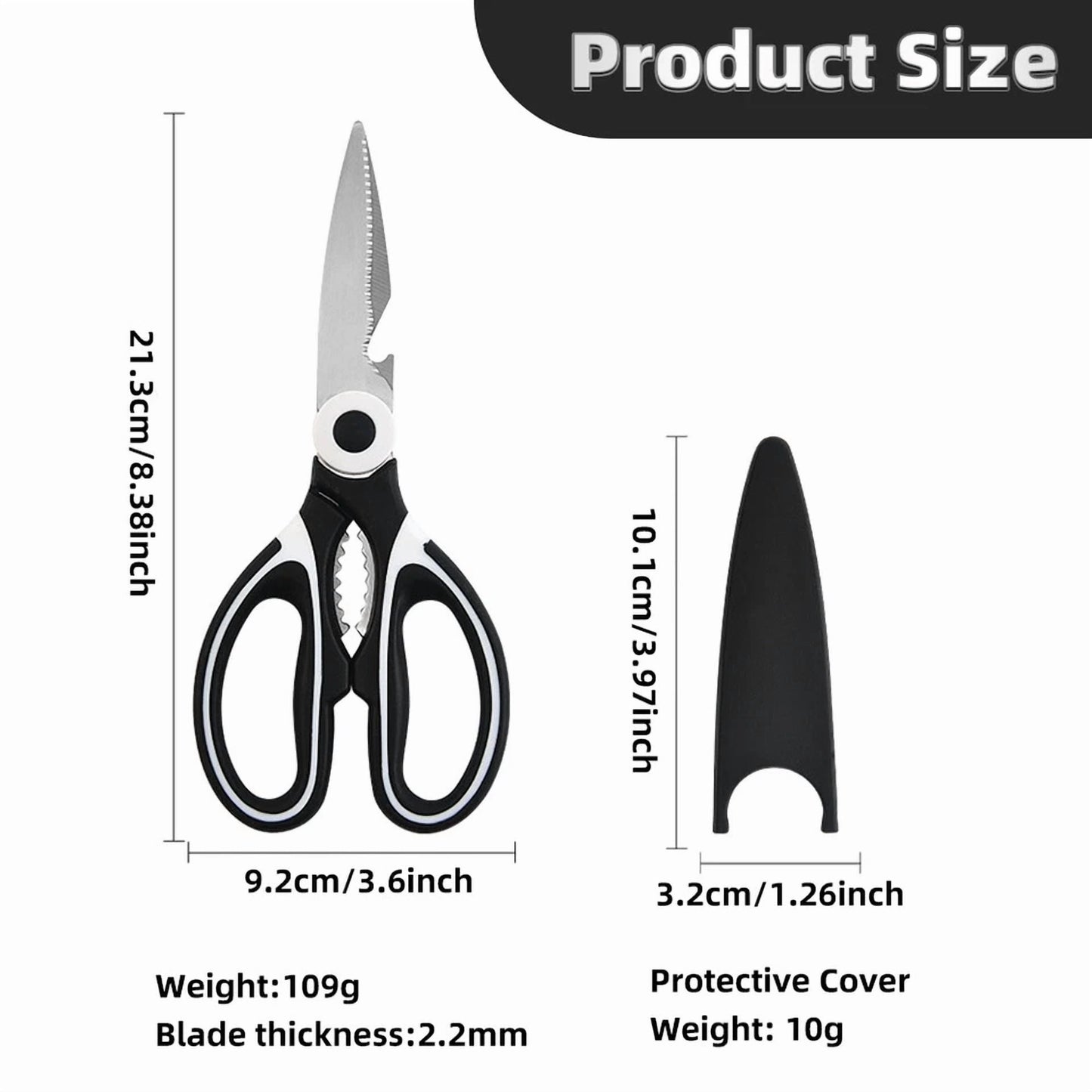 Stainless Steel Kitchen Scissors Set Multi Purpose Heavy Duty Household Shears