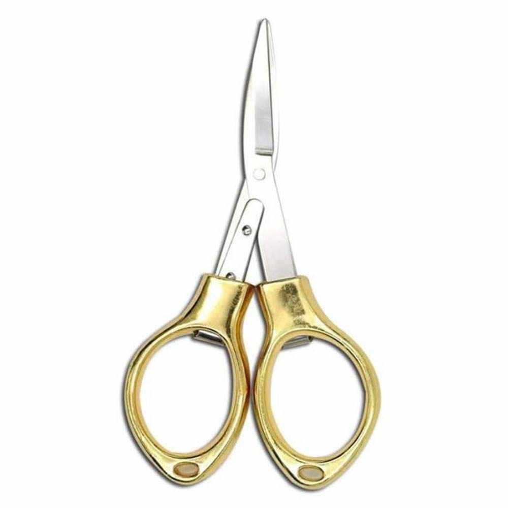 Foldable Scissors, Stainless Steel Portable Travel Scissors, Small Folding Scissors Pointy Sewing Scissor, Craft Scissors Yarn Cutter, Snips, Fold Up Scissor