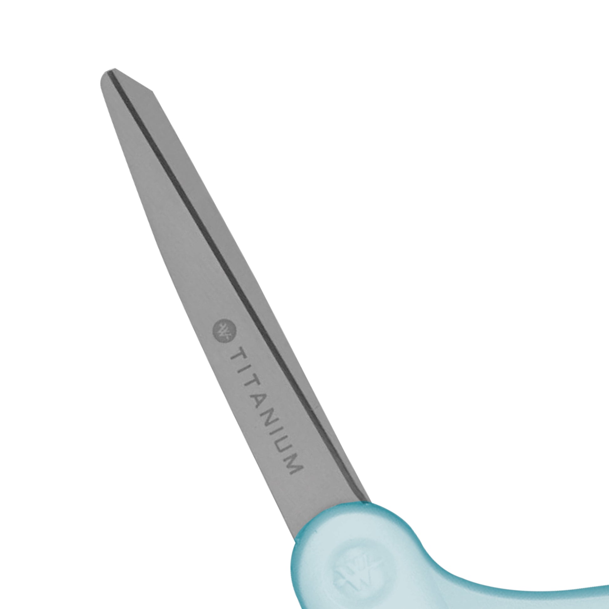 Westcott Titanium Bonded Sewing Scissors, 8", Bent, Blue, 1-Count