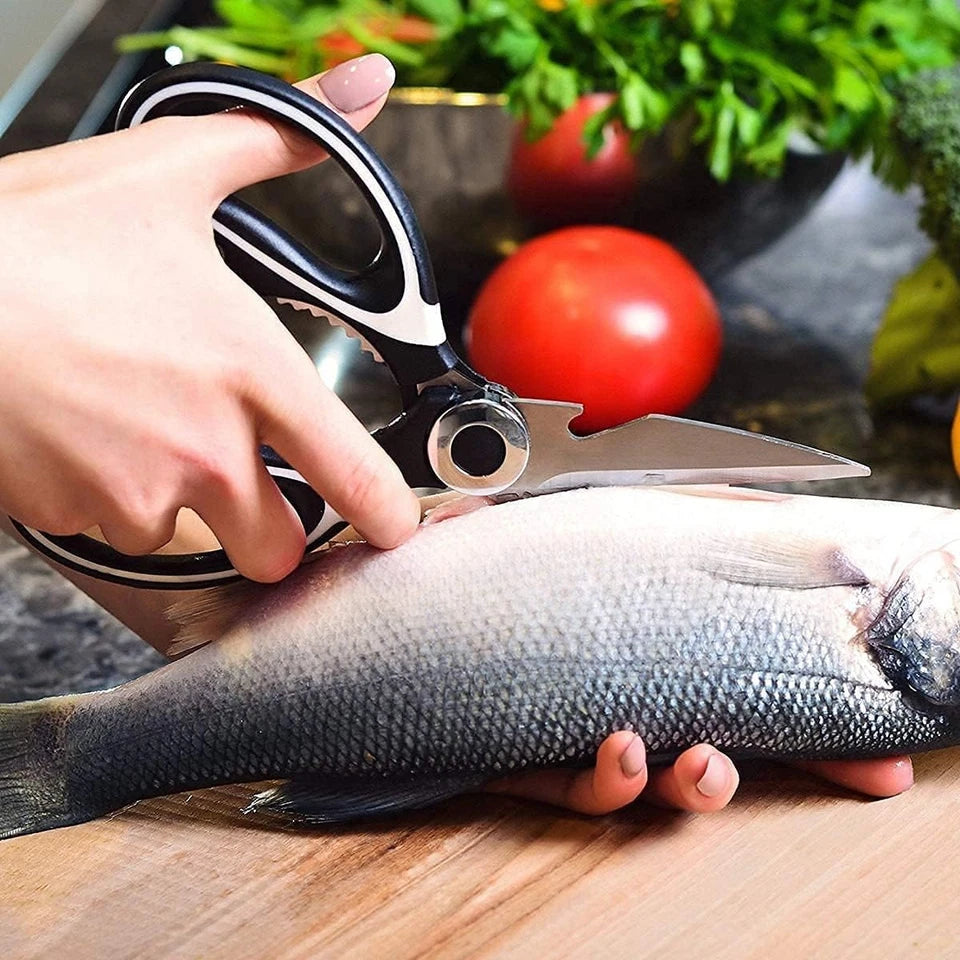 Multifunctional Kitchen Scissors Stainless Steel Sharp Scissor With Bottle Op...