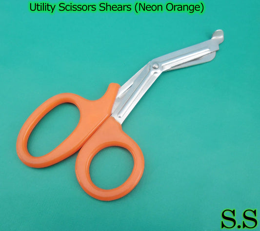 1 Emt Utility Scissors Shears 5.5" (Neon Orange)
