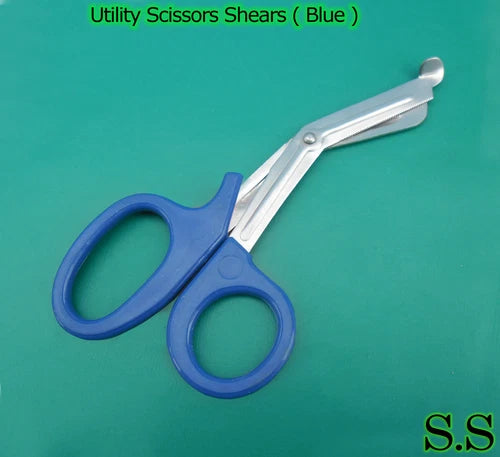 12 Pieces Emt Utility Scissors Shears 5.5" Blue Colored New Brand