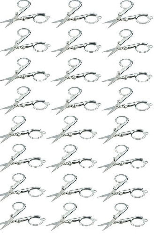 24-Pack 3.5" Folding Scissors Emergency Pocket Travel Stainless Craft First Aid