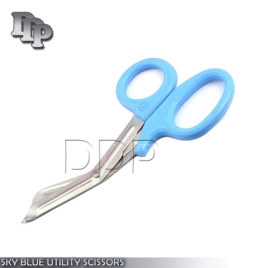 3 Emt Utility Scissors Shears 7.5" Sky Blue Colored
