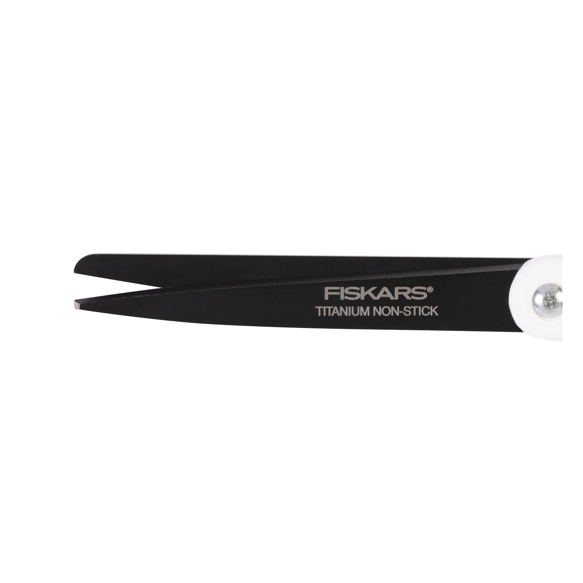 Fiskars 8" Non-Stick Titanium Scissors with Softgrip, Orange & Grey