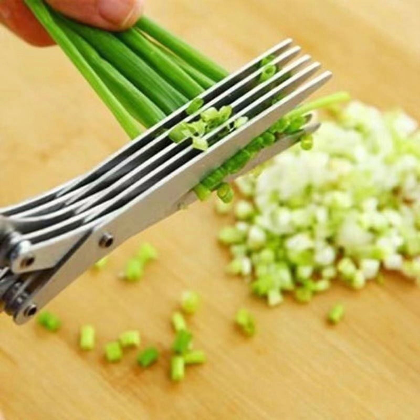 2Pcs Herb Scissors Set With 5 Blades Multipurpose Kitchen Chopping Shear