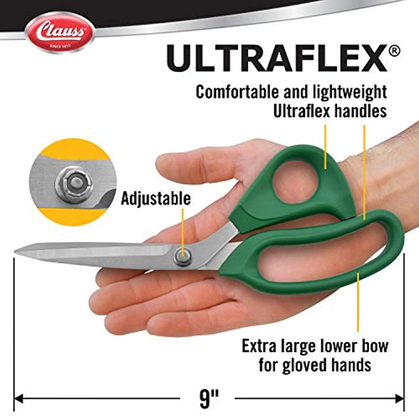Clauss Multipurpose,Shears,Straight,9 In. L  18160