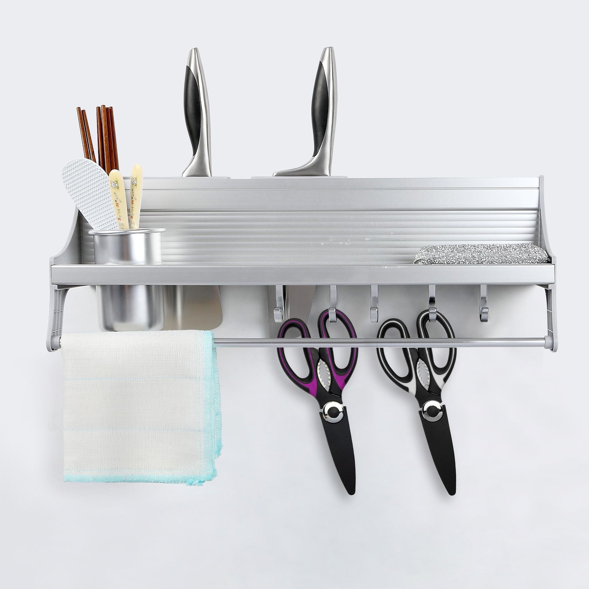 Premium Kitchen Scissors Multi-Purpose Sharp Blades with Protective Cover for Chicken, Poultry, Fish, Meat, Bones, Vegetables, Herbs, Bottle opener,Nuts Shell Cracker, and BBQ