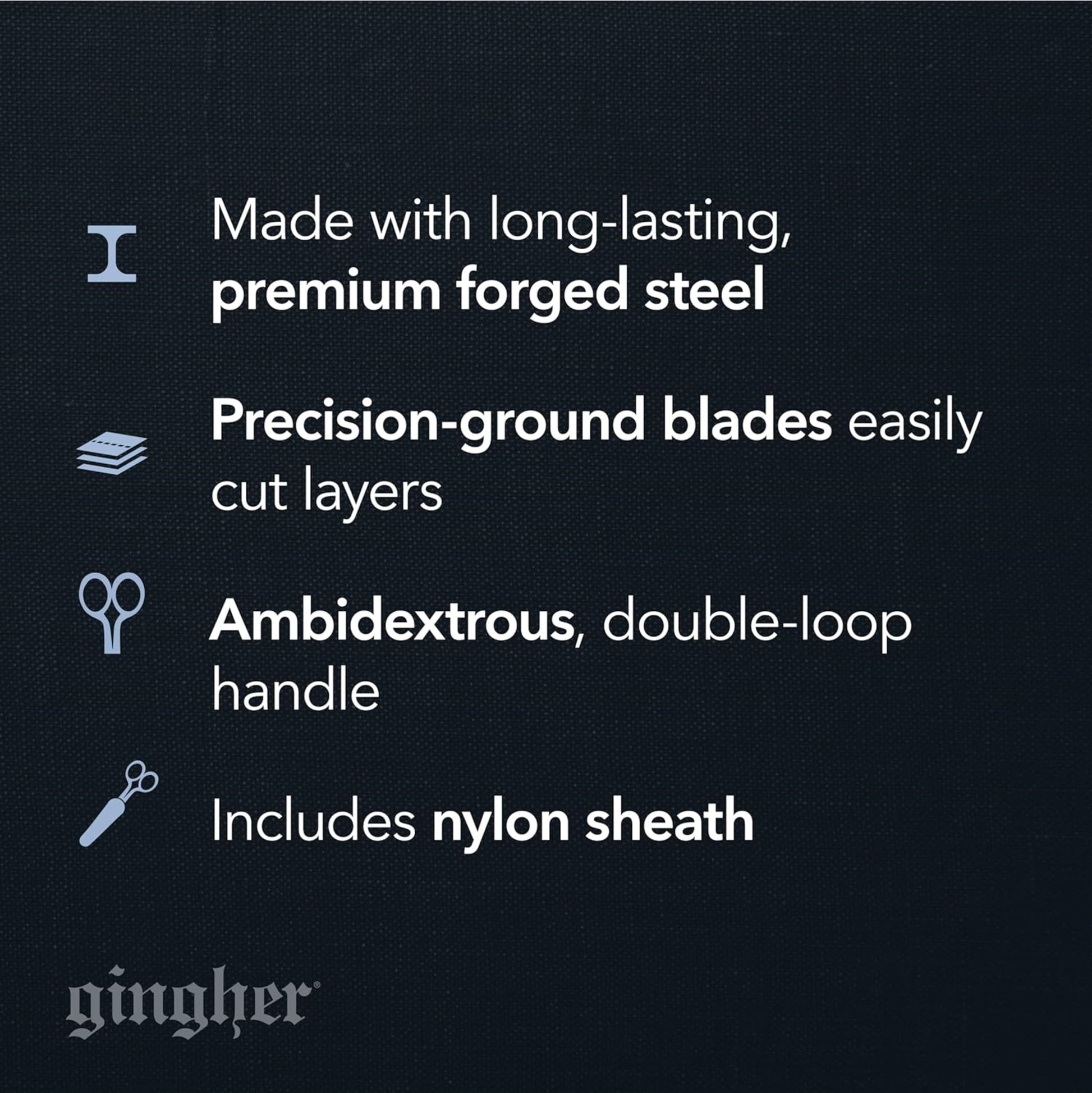 Gingher Double-Curved Machine Embroidery Scissor 6", Sliver