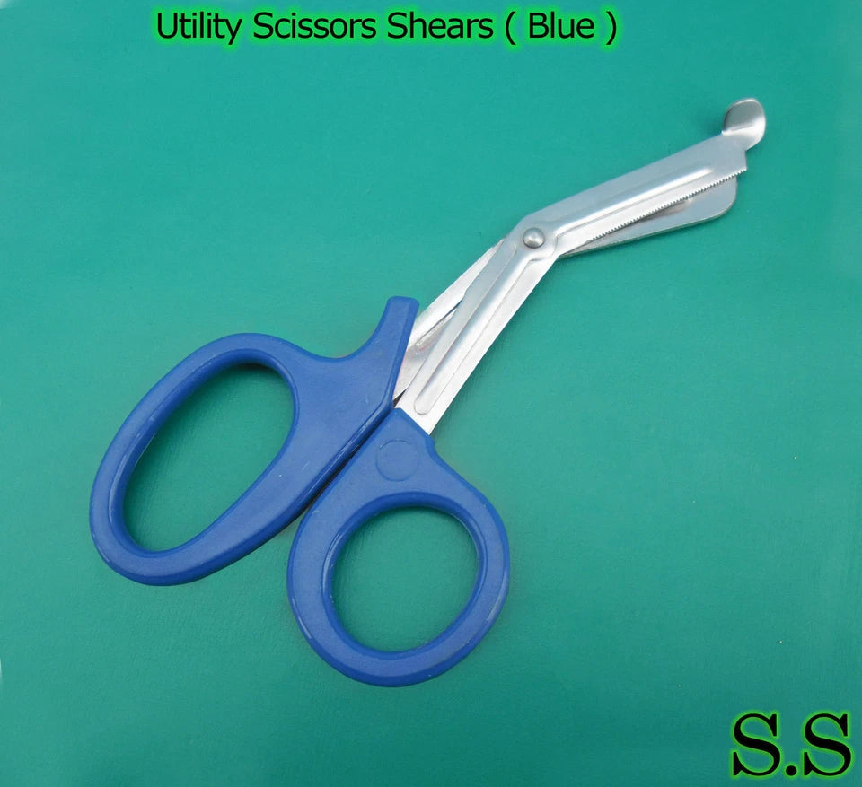 12 Pieces Emt Utility Scissors Shears 5.5" Blue Colored New Brand