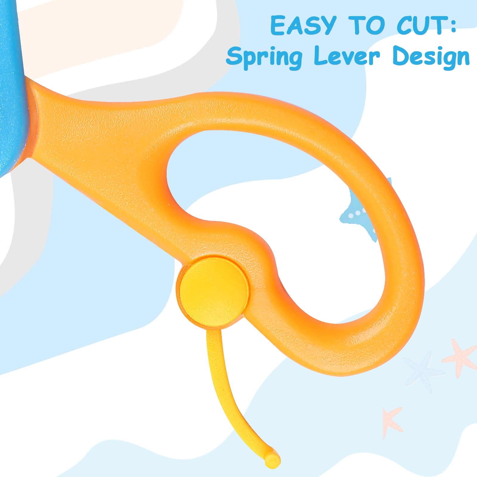 Safety Scissors - Plastic, Dual-Color, 3 Pack with 96 Pcs Paper Cutting Set for Paper Craft Supplies