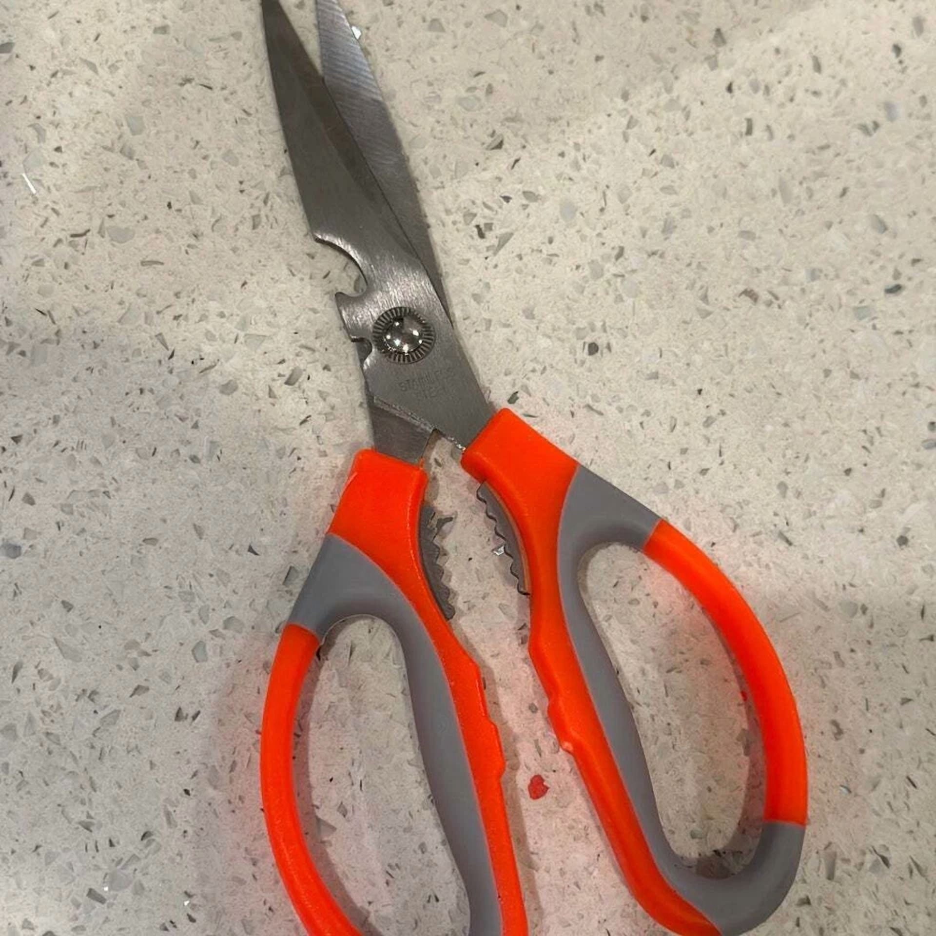 1Pc Multifunctional Scissors, Ultra Sharp Stainless Steel Kitchen Scissors
