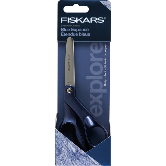 Fiskars Explore 8" Fabric/Craft Scissors, Blue Expanse