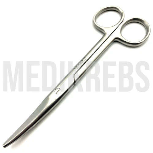 Fyna -Mayo Dissecting Scissor Curved W/ Chamfered Blades 14 Cm - 5 1/2'' German Steel