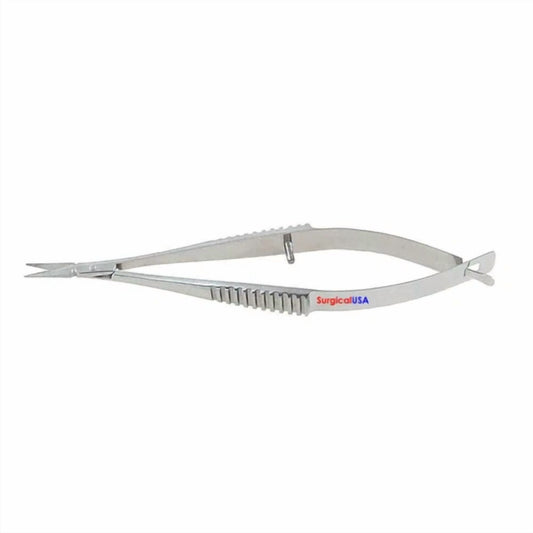 Fyna -Micro Vannas Scissors 3.25Inch Straight Super Fine Blades Delicate Pattern