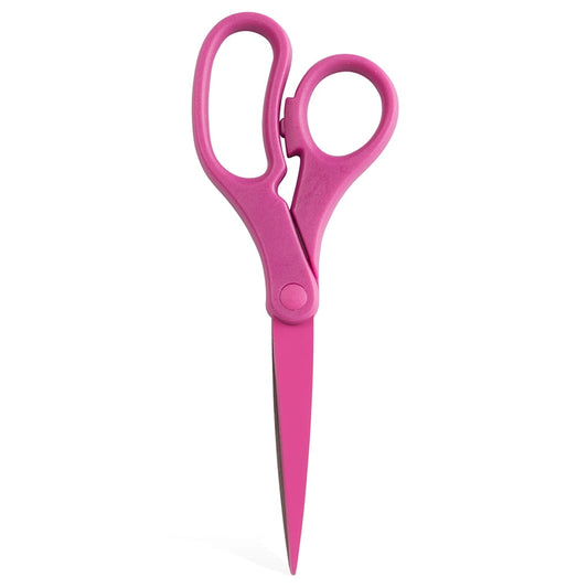 JAM Paper Multi-Purpose Precision Scissors, Pink, 8 inch, 1/Pack