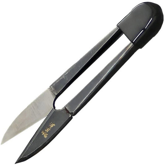 Kanetsune Misuzu U-Shaped Scissors Sk5 Carbon Steel Blades Black Rubber Handles