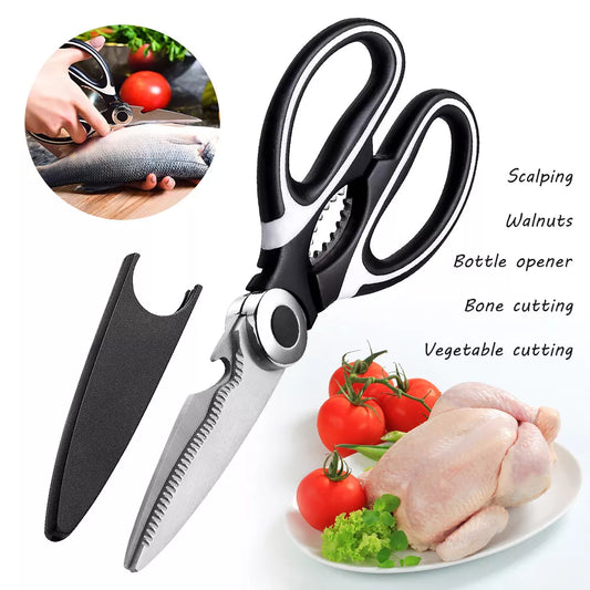 Kitchen Shears Heavy Duty Scissors Stainless Steel Meat Fish Chicken Bone Tool
