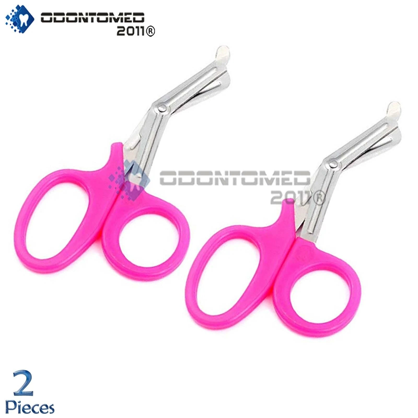 Odm 2-Pc Pink Utility Scissors 7.25" Multi-Purpose Diy Ems Emt Universal Shears
