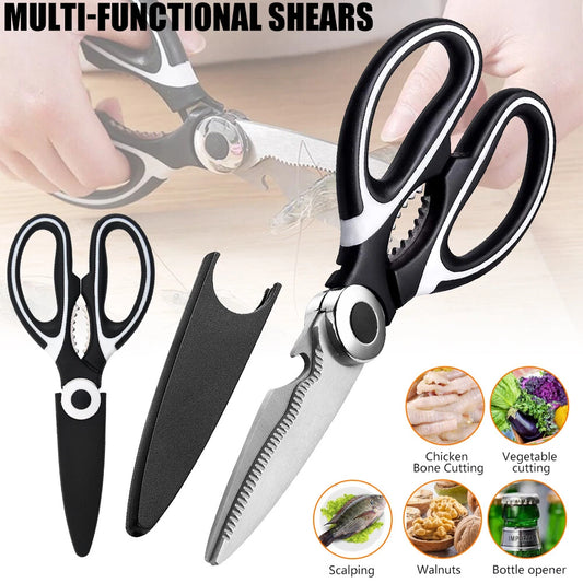 Stainless Steel Kitchen Shears Heavy Duty Scissors For Meat Fish Chicken Bone
