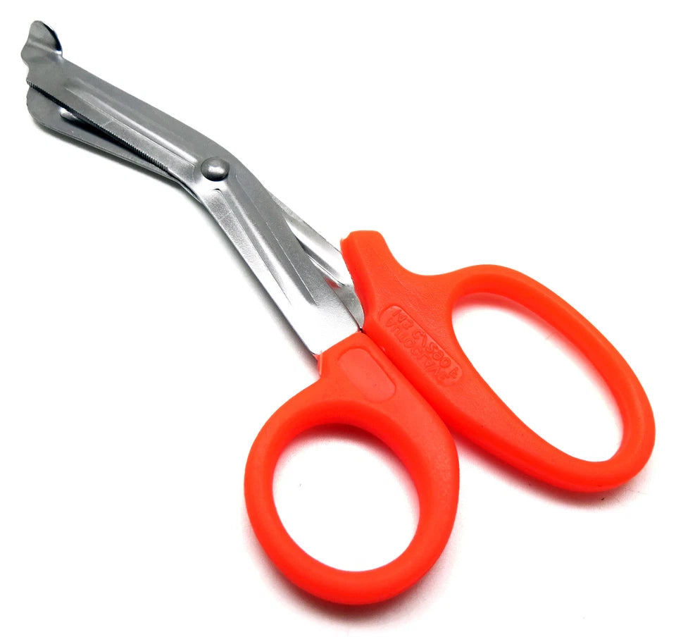 3 Pcs Orange Utility Scissors 5.5" Multi-Purpose Diy Ems Emt Shears Instruments
