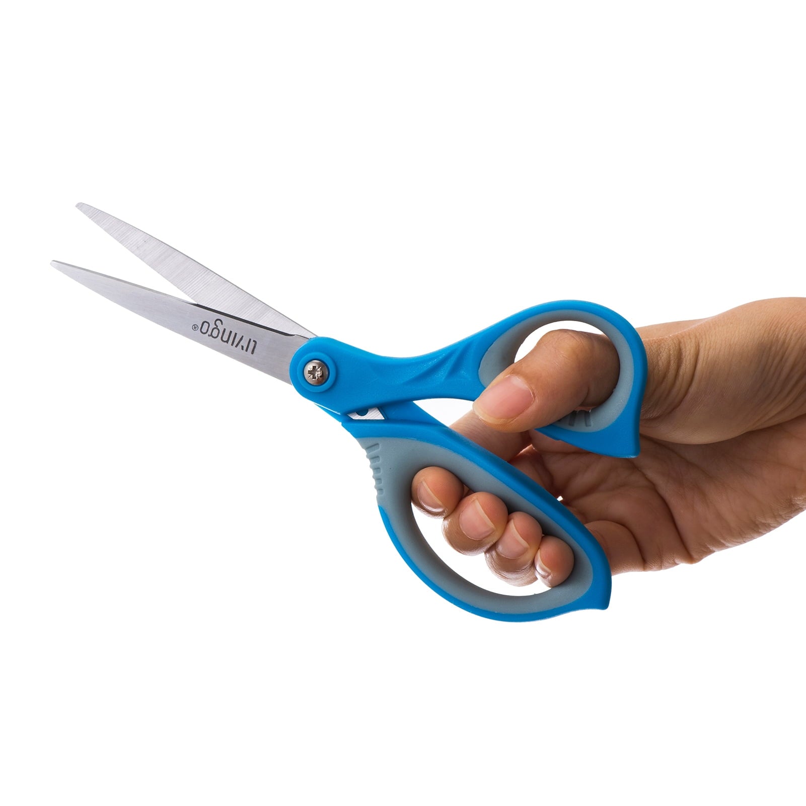 LIVINGO 7 in Scissors, Stainless Steel, Pointed Tip, Multicolor, 3 Count, 1 Pack