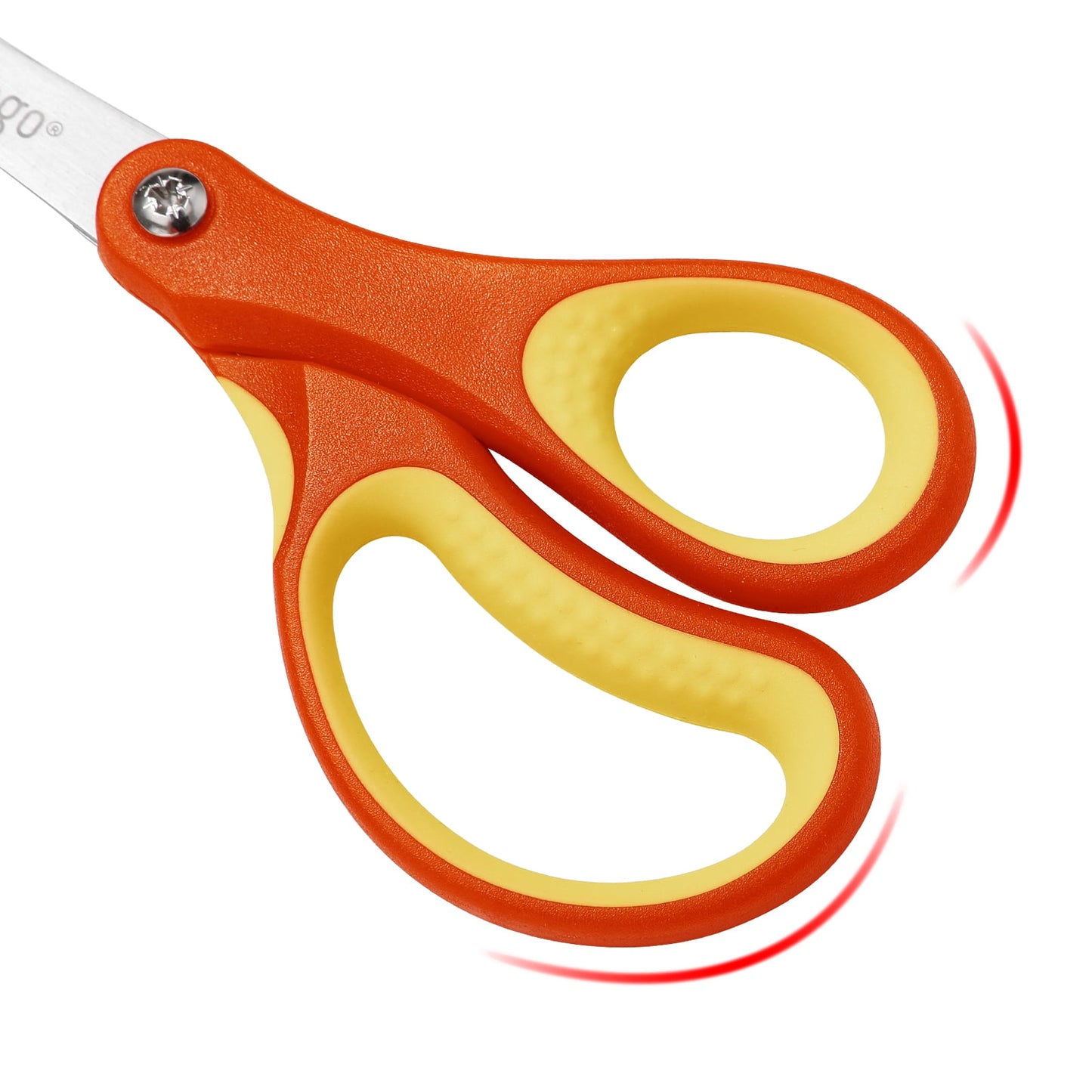 LIVINGO 3 Pack 5" Blunted Tip Safety Scissors, Left & Right Handed Red Yellow Blue