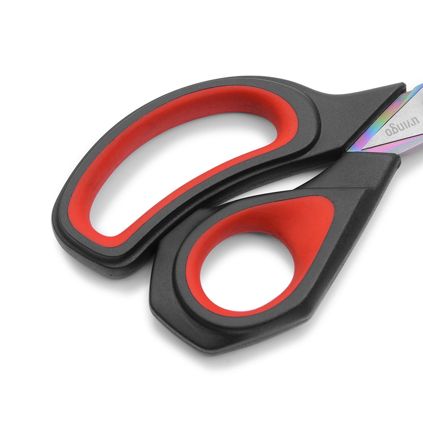 LIVINGO Fabric Scissors, 2 Pack Professional Titanium Sharp Heavy Duty Shears 9.5" / 8.5" Red