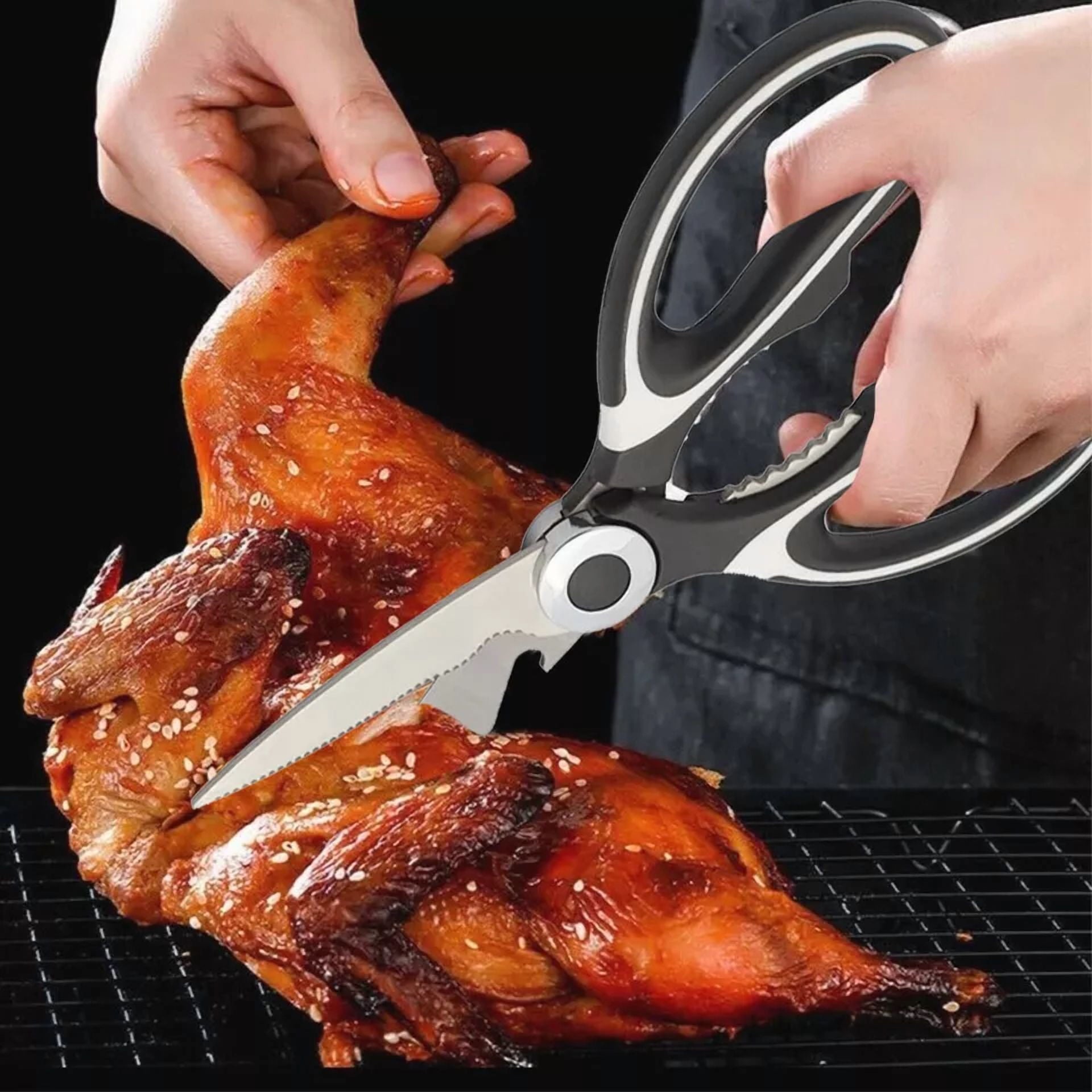 Stainless Steel Kitchen Shears Heavy Duty Scissors For Meat Fish Chicken Bone
