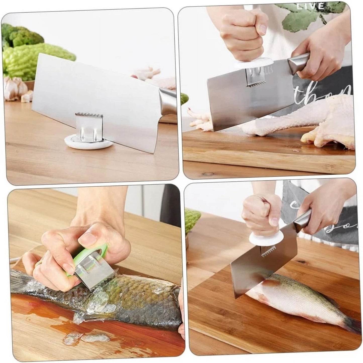 3 In 1 Kitchen Cutting Helper Creative Aid Herb Scissors For Protect Hands