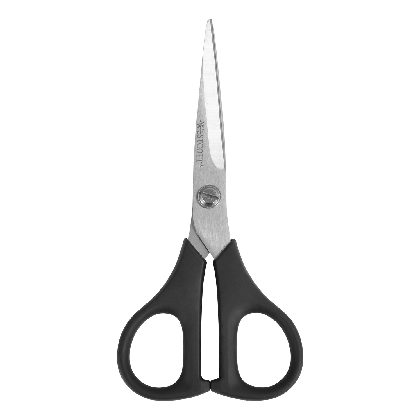 Westcott Multipurpose Scissors, All Purpose Plus, 8", Bent, 5", Straight, Black, for Office, 2-Piece