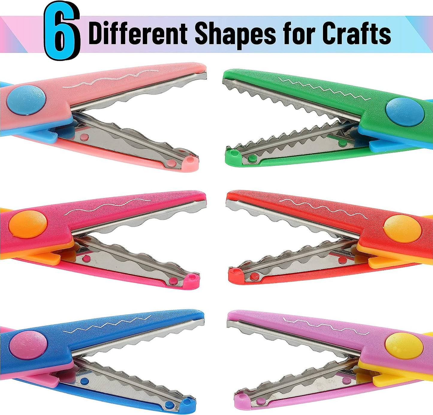 Mr. Pen- Craft Scissors Decorative Edge, 6 Pack, Zig Zag Scissors