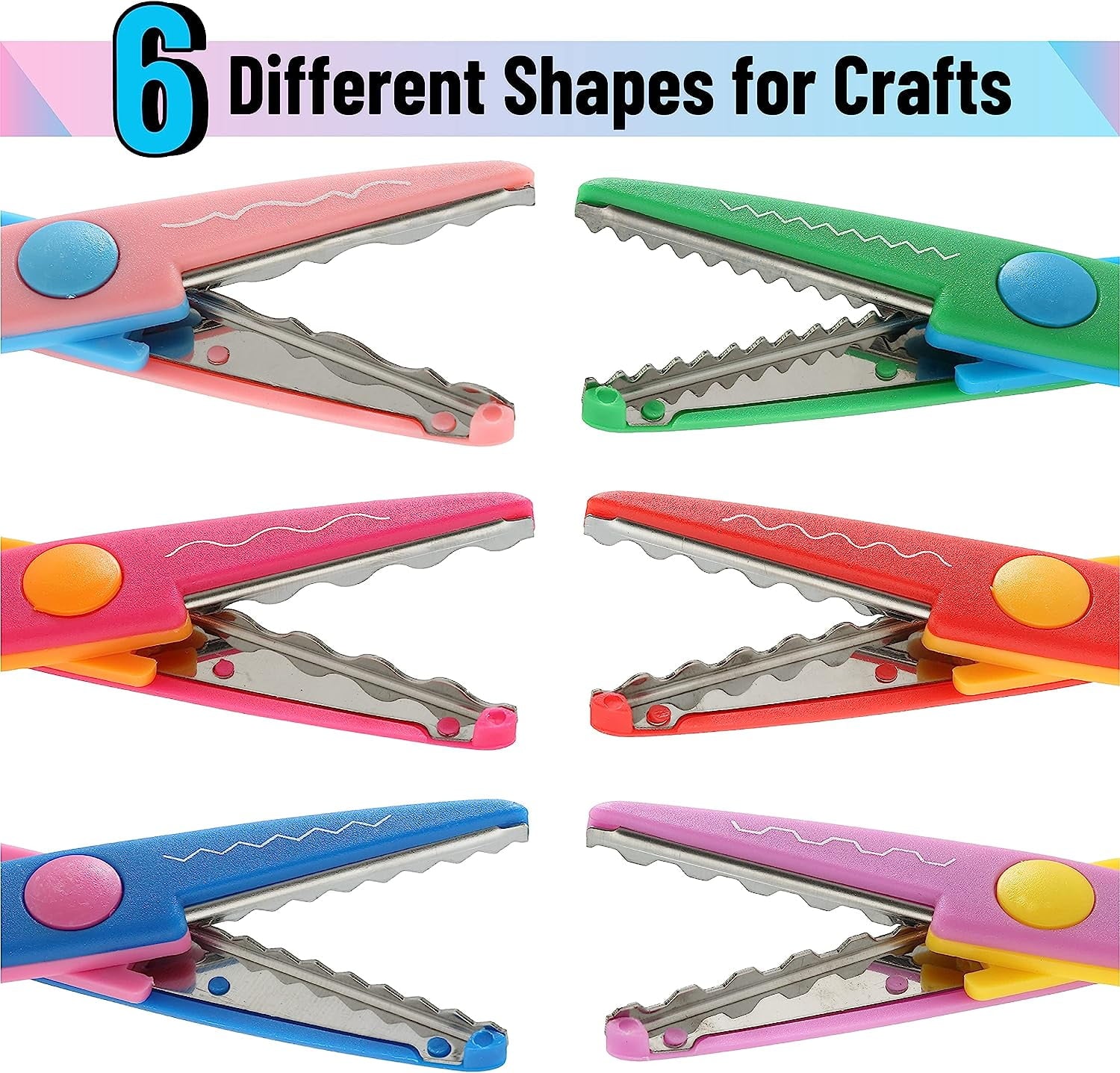 Mr. Pen- Craft Scissors Decorative Edge, 6 Pack, Zig Zag Scissors